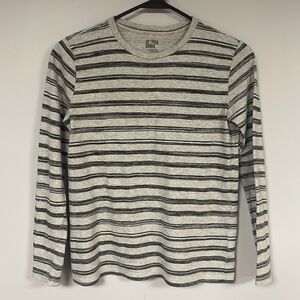 Boys' Spotted Zebra Long Sleeve T-Shirt, Black and Grey, large, good used shape